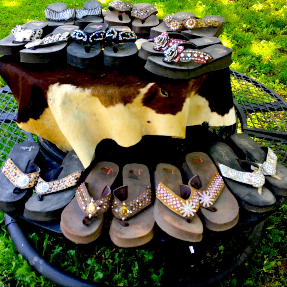 Bling Bling Justin,Roper,Grazie Wedge FlipFlops